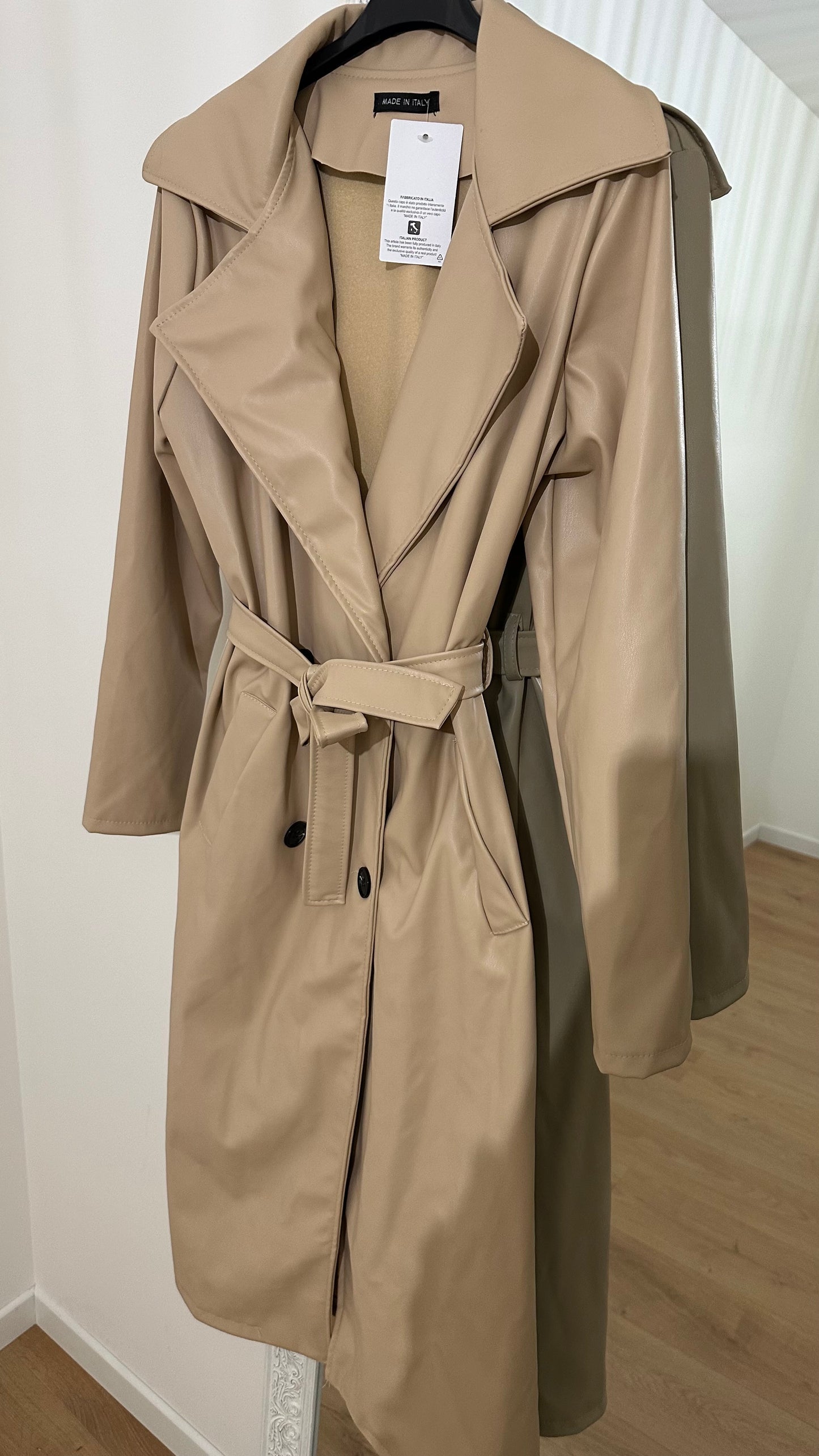 Trench long simili "Tess"